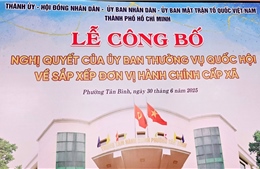 TP Hồ Chí Minh công bố nghị quyết sáp nhập đơn vị hành chính mới vào sáng nay