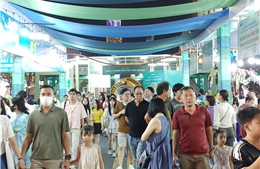 Metro chật kín khách, Đường hoa - Đường sách đông nghịt tối mùng 5