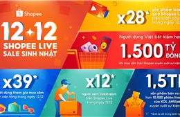 Shopee lập kỷ lục số sản phẩm bán ra qua livestream tăng gấp 28 lần trong ngày 12.12