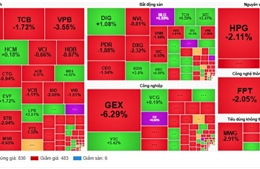VN-Index giảm hơn 16 điểm, tụt khỏi mốc 1.600 điểm