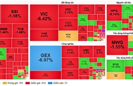 Cổ phiếu lớn đồng loạt điều chỉnh, VN-Index thủng mốc 1.640 điểm