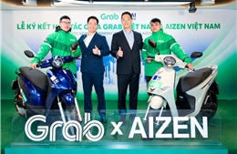 Grab Việt Nam hợp tác AIZEN hỗ trợ tài xế thuê xe máy điện