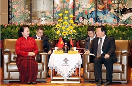 Chủ tịch Quốc hội Nguyễn Thị Kim Ngân tiếp Bí thư Tỉnh ủy tỉnh Giang Tô, Trung Quốc