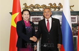 Chủ tịch Quốc hội Nguyễn Thị Kim Ngân hội kiến Tổng thống Cộng hòa Tatarstan thuộc LB Nga
