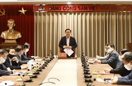 Bí thư Thành ủy Hà Nội Vương Đình Huệ làm việc với Ủy ban Kiểm tra Thành ủy 