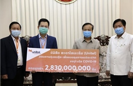 Doanh nghiệp Việt Nam hỗ trợ Lào chống dịch bệnh COVID -19