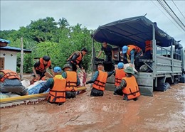 Mực nước sông Mekong tại Đông Bắc Thái Lan lên cao sau mưa lớn 