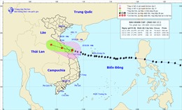Bão số 13 đi vào đất liền các tỉnh từ Hà Tĩnh đến Thừa Thiên - Huế và suy yếu