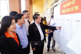 Đoàn công tác của Hội đồng Bầu cử quốc gia kiểm tra công tác bầu cử tại Cao Bằng