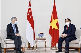 Thủ tướng Phạm Minh Chính hội kiến Thủ tướng Singapore Lý Hiển Long 
