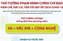 Thủ tướng chỉ đạo: Kiềm chế, đẩy lùi, tiến tới dập tắt dịch COVID-19