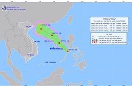 Vùng áp thấp đã đi vào Biển Đông