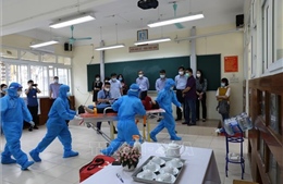 Diễn tập vận hành Trạm Y tế lưu động tại khu đông dân cư Hà Nội