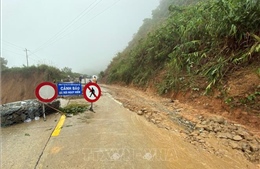 Cơ bản khắc phục tuyến đường bị sạt lở tại huyện Kon Plông, Kon Tum