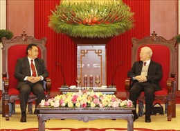 Tổng Bí thư Nguyễn Phú Trọng tiếp Chủ tịch Quốc hội Lào Xaysomphone Phomvihane