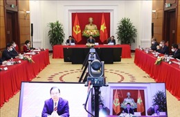 Thường trực Ban Bí thư hội đàm trực tuyến với Chủ tịch Đảng Cộng sản Nhật Bản