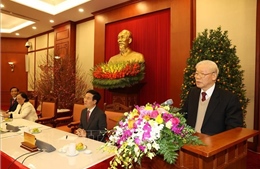 Tổng Bí thư Nguyễn Phú Trọng gặp mặt các đại biểu về dự Đại hội VI Hội Người cao tuổi Việt Nam