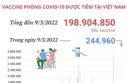 Hơn 198,9 triệu liều vaccine phòng COVID-19 đã được tiêm tại Việt Nam