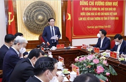 Chủ tịch Quốc hội làm việc với Ban Thường vụ Tỉnh ủy Thanh Hóa