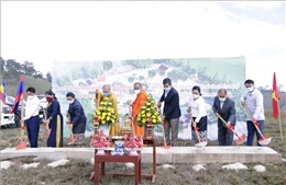 Khởi công xây dựng Khu Điện thờ các anh hùng liệt sĩ Việt Nam và Lào tại tỉnh Xiengkhuang, Bắc Lào