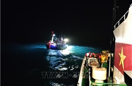 Tổ chức cứu hộ tàu ngư dân gặp nạn trên biển Phú Quý, Bình Thuận