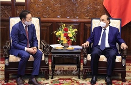 Chủ tịch nước Nguyễn Xuân Phúc tiếp Đại sứ Kairat Sarybay, Giám đốc Điều hành CICA