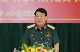 Đại tướng Lương Cường tiếp xúc cử tri tại huyện Mường Lát, Thanh Hóa