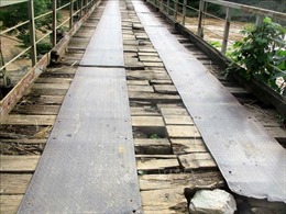 Nhiều cầu treo tại miền núi Thanh Hóa bị xuống cấp, hư hỏng