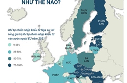 Các nước EU phụ thuộc vào khí đốt tự nhiên của Nga như thế nào?