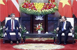 Chủ tịch nước Nguyễn Xuân Phúc tiếp Thái tử kế vị Đan Mạch Frederik
