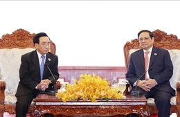 Thủ tướng Phạm Minh Chính gặp Thủ tướng Lào Phankham Viphavanh 