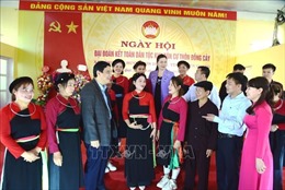 Đồng chí Nguyễn Đắc Vinh dự Ngày hội Đại đoàn kết tại Sơn Dương (Tuyên Quang)