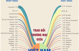 Trao đổi thương mại giữa Việt Nam với các đối tác lớn năm 2022