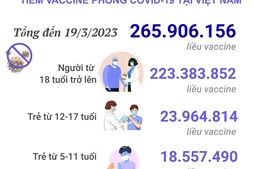 Tình hình tiêm vaccine phòng COVID-19 tại Việt Nam tính đến hết ngày 19/3/2023