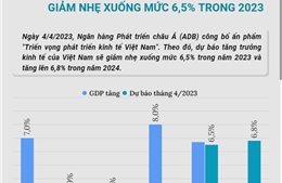 ADB dự báo tăng trưởng kinh tế của Việt Nam giảm nhẹ xuống mức 6,5% trong năm 2023