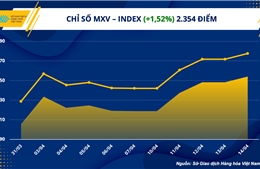 Chỉ số hàng hoá MXV- Index cao nhất 6 tuần