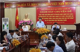 Ủy ban Thường vụ Quốc hội giám sát về đổi mới chương trình, sách giáo khoa tại Bình Phước