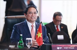 Thủ tướng Phạm Minh Chính lắng nghe, tham gia đối thoại về Cộng đồng ASEAN
