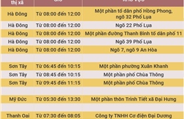 Lịch tạm ngừng cấp điện dự kiến tại Hà Nội ngày 8/6/2023