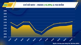 Chỉ số hàng hóa MXV- Index tăng phiên thứ năm liên tiếp