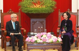 Thường trực Ban Bí thư Trương Thị Mai tiếp Chủ tịch Thượng viện Nhật Bản