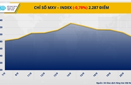 Giảm 5 ngày liên tiếp kéo chỉ số MXV-Index xuống mức thấp nhất hai tuần