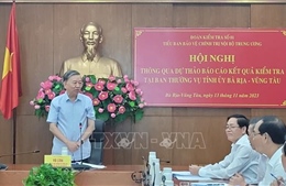 Kiểm tra công tác bảo vệ chính trị nội bộ tại Ban Thường vụ Tỉnh ủy Bà Rịa-Vũng Tàu