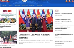Báo chí Lào đưa tin đậm nét về quan hệ đặc biệt Việt - Lào 