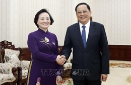 Thủ tướng S.Siphandone đánh giá cao hợp tác giữa hai Bộ Nội vụ Lào - Việt Nam