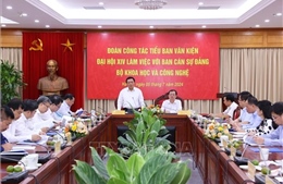 Đoàn Tiểu ban Văn kiện Đại hội XIV của Đảng làm việc với Bộ Khoa học và Công nghệ