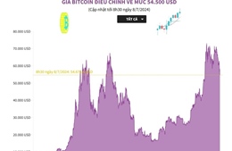 Giá Bitcoin điều chỉnh về mức 54.500 USD