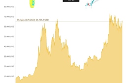 Bitcoin lui về dưới mốc 65.000 USD