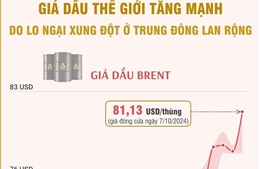 Giá dầu thế giới tăng mạnh lên 81,13 USD/thùng