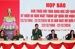 Hội thảo cấp quốc gia kỷ niệm 80 năm Ngày thành lập Quân đội nhân dân Việt Nam diễn ra ngày 14/12